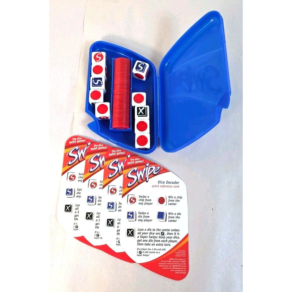 Vintage 2004 Fundex SWIPE The Dice Heist Travel Size Game Complete